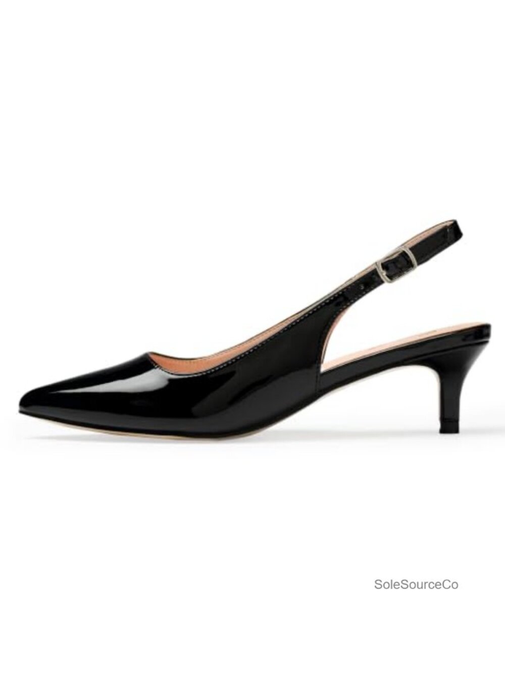 Kitten Heels Closed Toe Slingback Pumps Formal Wedding Shoes